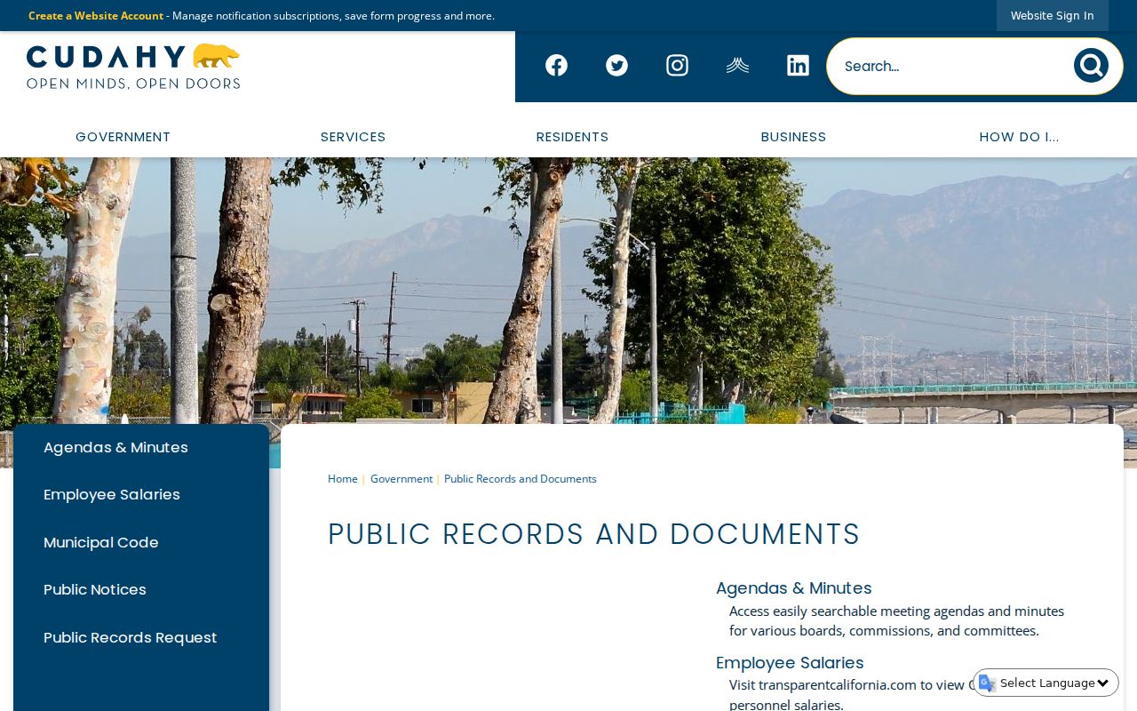 Cudahy residents directory view of the Cudahy public records hub